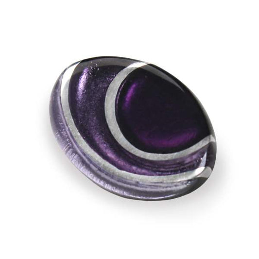 Aubergine Oval Swirl Brooch | The Jewellery Stop