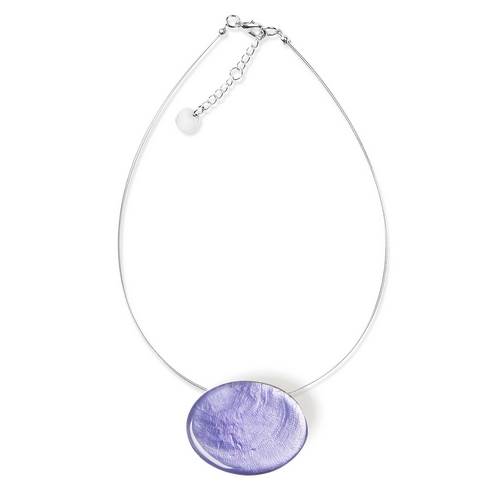 Lilac Shell Ovals Pendant