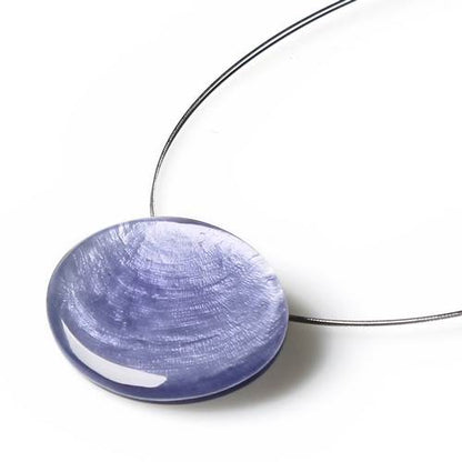 Lilac Shell Ovals Pendant