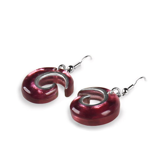 Rose Curl Fish Hook Earrings | The Jewellery Stop
