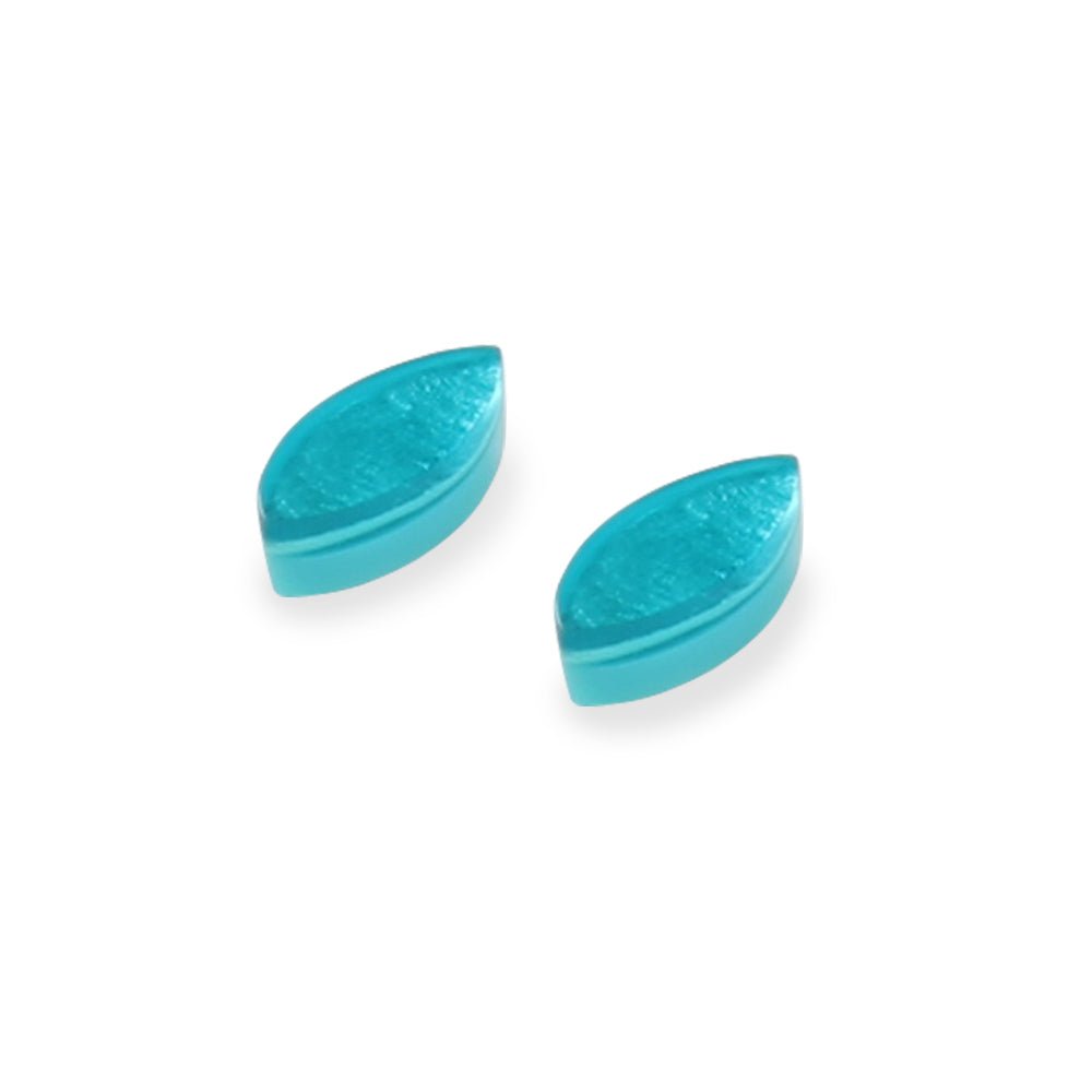 Teal Petal Stud Earrings | The Jewellery Stop