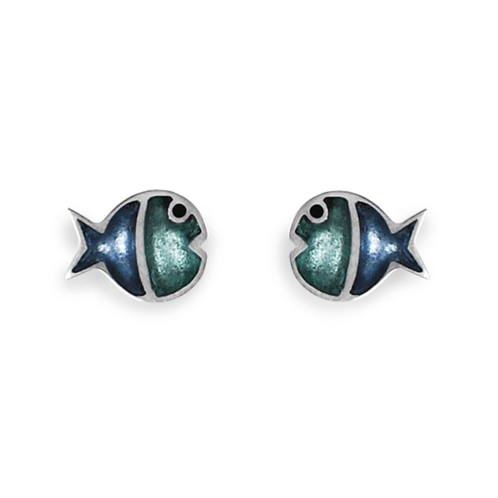 Pear Bubble Fish Stripe Stud Earrings | The Jewellery Stop