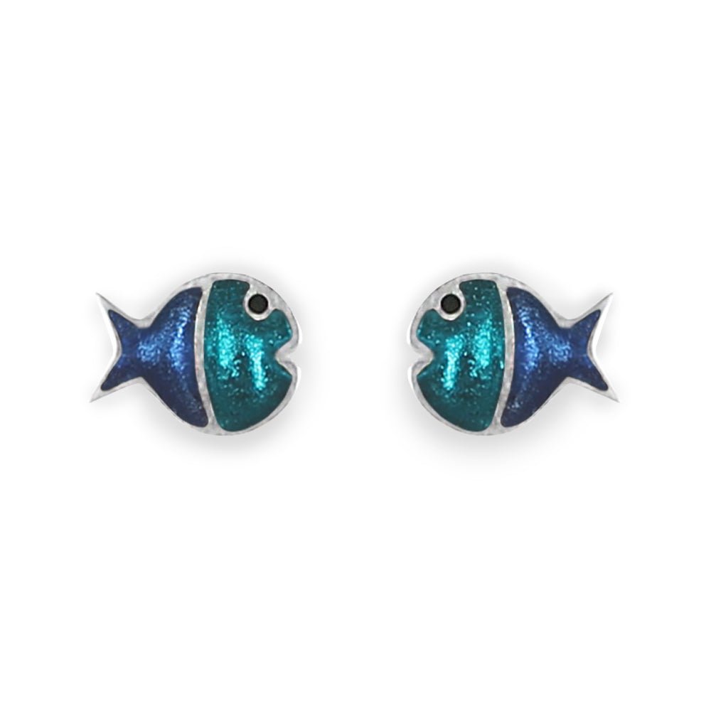 Riviera Bubble Fish Stripe Stud Earrings | The Jewellery Stop