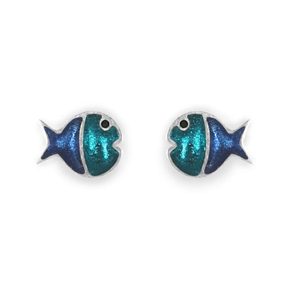 Riviera Bubble Fish Stripe Stud Earrings | The Jewellery Stop