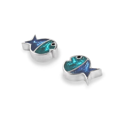 Riviera Bubble Fish Stripe Stud Earrings | The Jewellery Stop