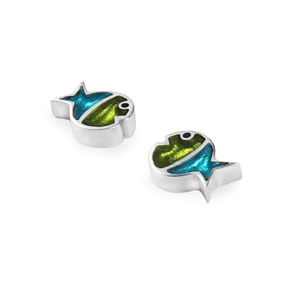 Seaweed Bubble Fish Stripe Stud Earrings | The Jewellery Stop
