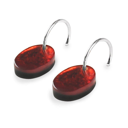 Scarlet Oval Echo Creole Earrings | The Jewellery Stop