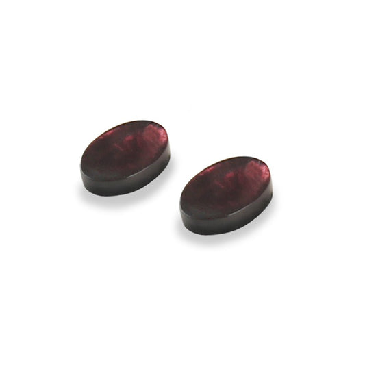 Plum Oval Echo Stud Earrings | The Jewellery Stop