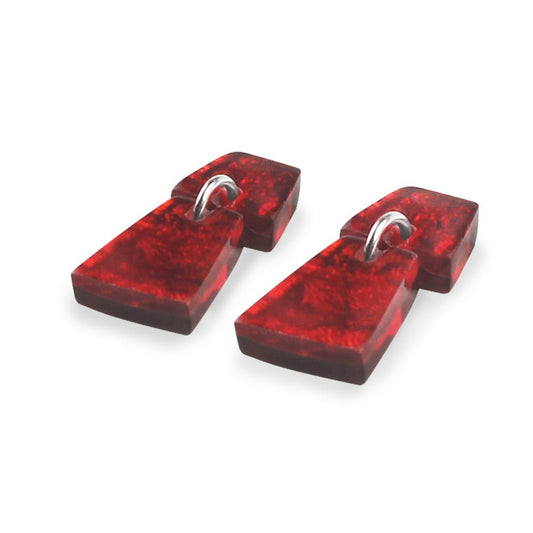 Scarlet Aztec Dangle Stud Earrings | The Jewellery Stop