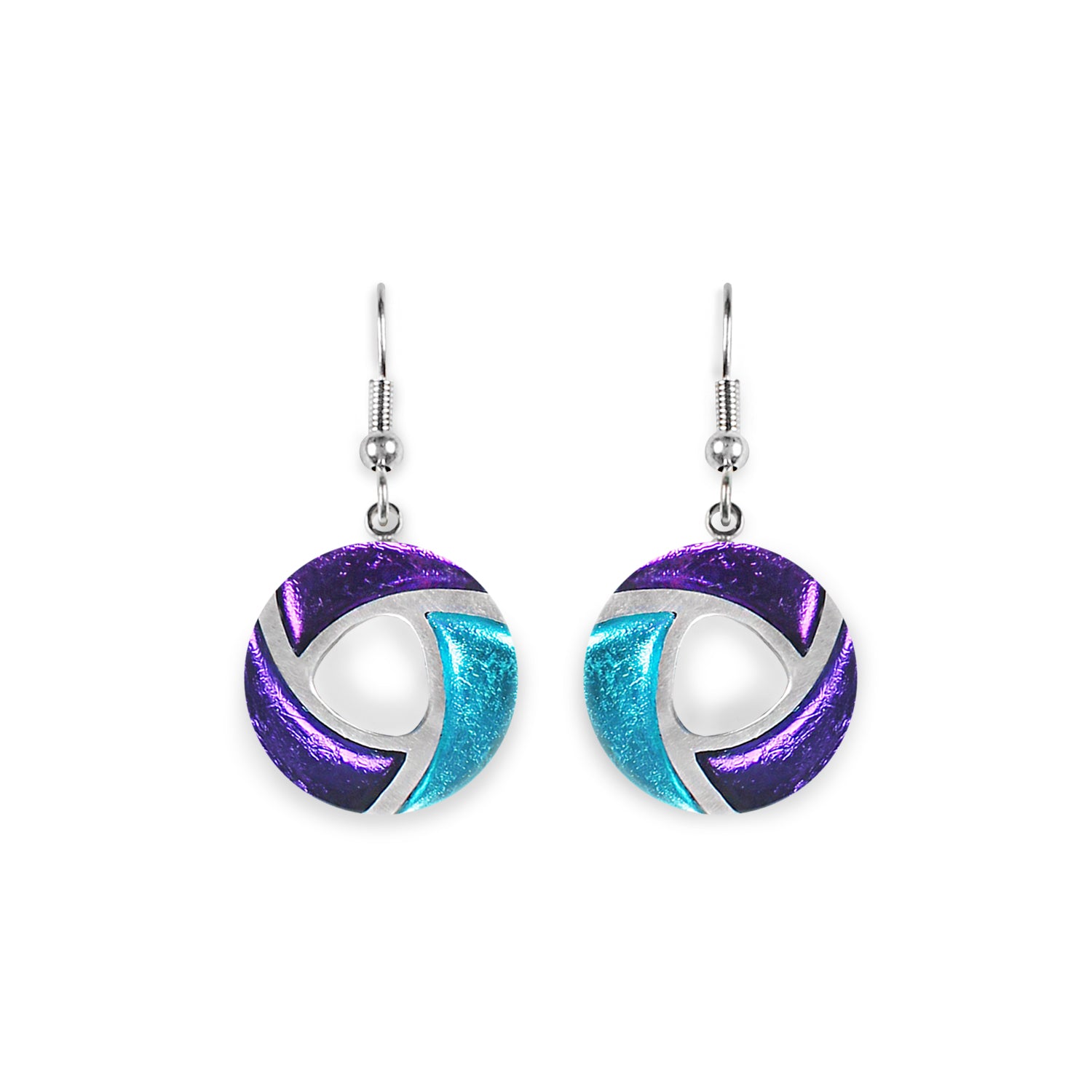 Peacock Trisceli Fish Hook Earrings | The Jewellery Stop