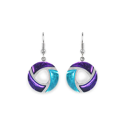 Peacock Trisceli Fish Hook Earrings | The Jewellery Stop