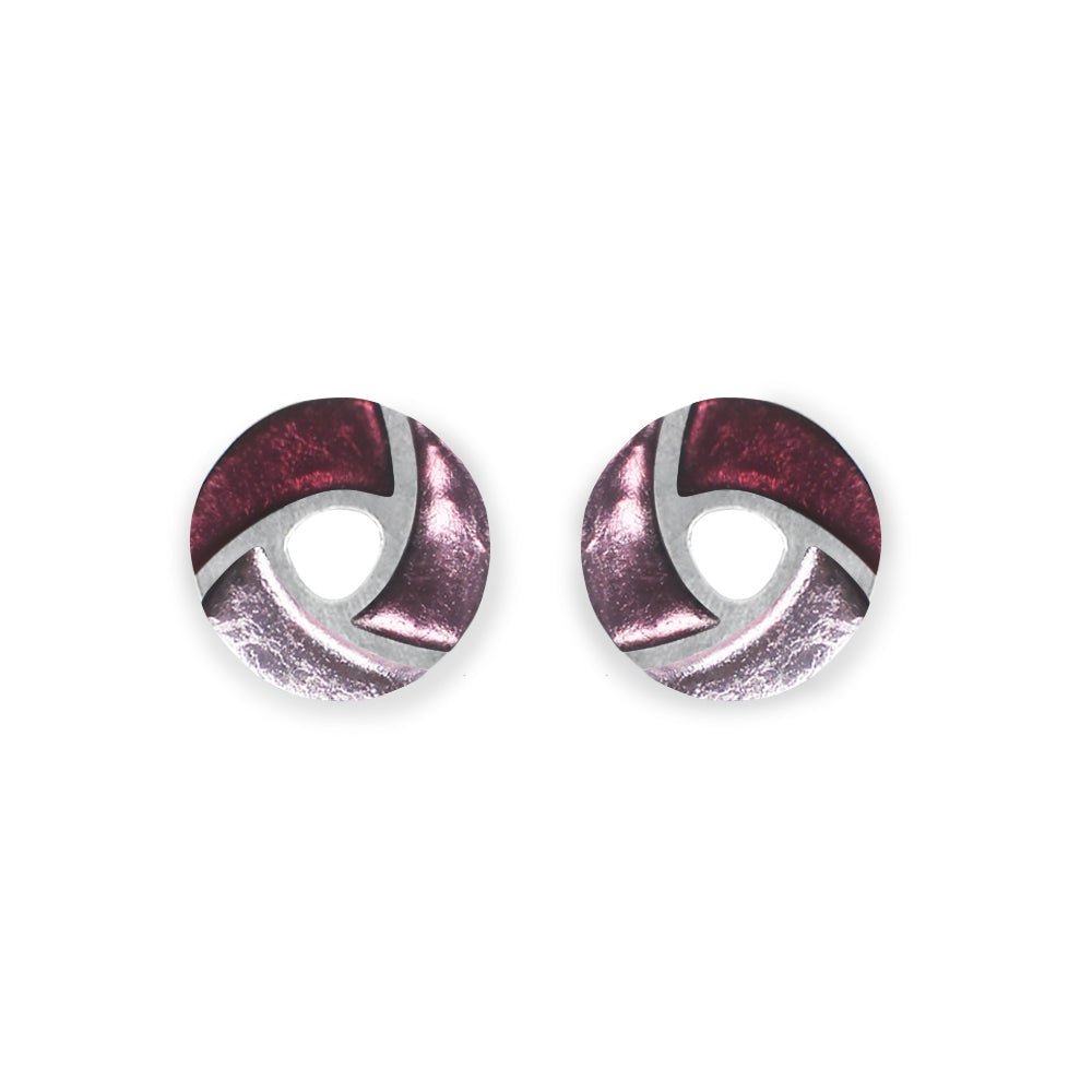Plum Trisceli Stud Earrings | The Jewellery Stop