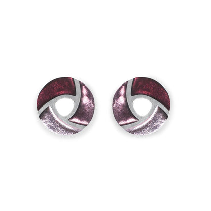 Plum Trisceli Stud Earrings | The Jewellery Stop