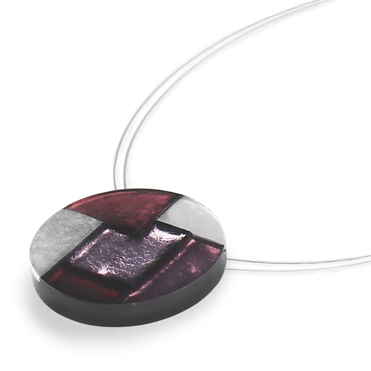Plum Mosaic Pendant | The Jewellery Stop