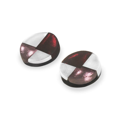 Plum Mosaic Stud Earrings | The Jewellery Stop