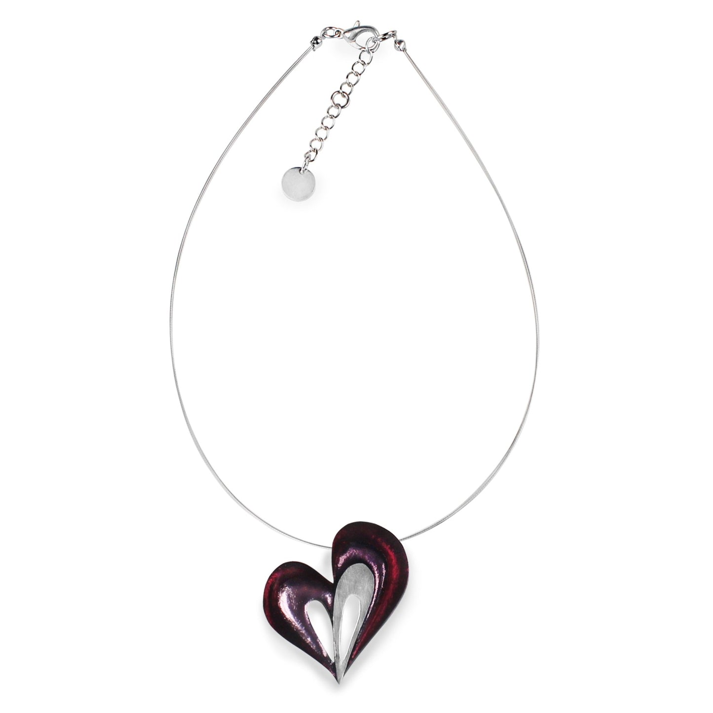 Plum Heart Loop Pendant | The Jewellery Stop