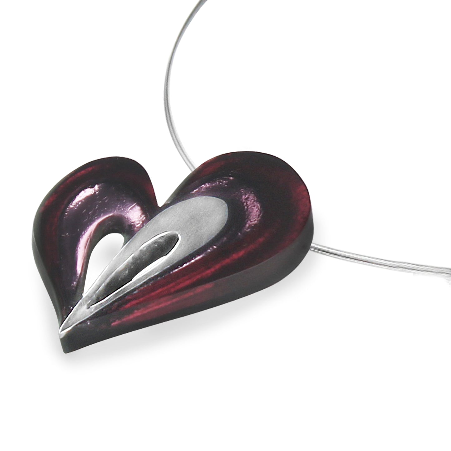 Plum Heart Loop Pendant | The Jewellery Stop