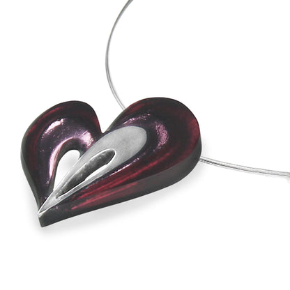 Plum Heart Loop Pendant | The Jewellery Stop