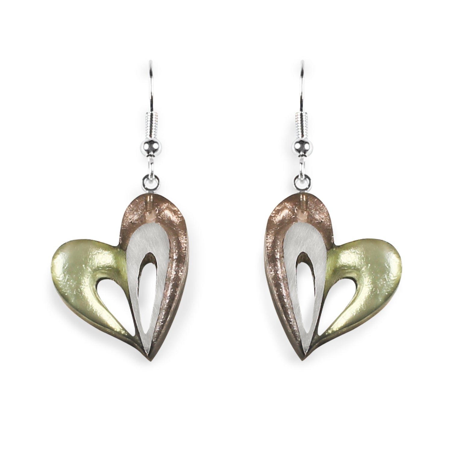 Pear Heart Loop Fish Hook Earrings | The Jewellery Stop