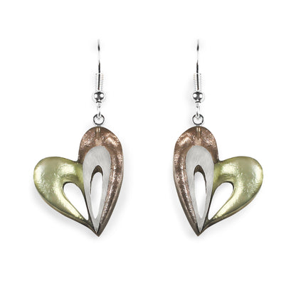 Pear Heart Loop Fish Hook Earrings | The Jewellery Stop