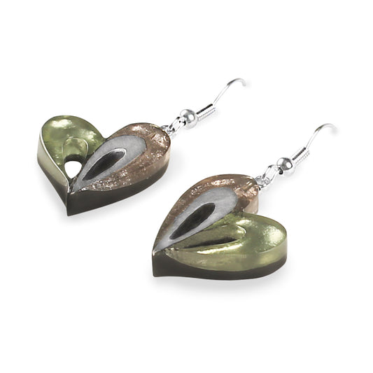Pear Heart Loop Fish Hook Earrings | The Jewellery Stop