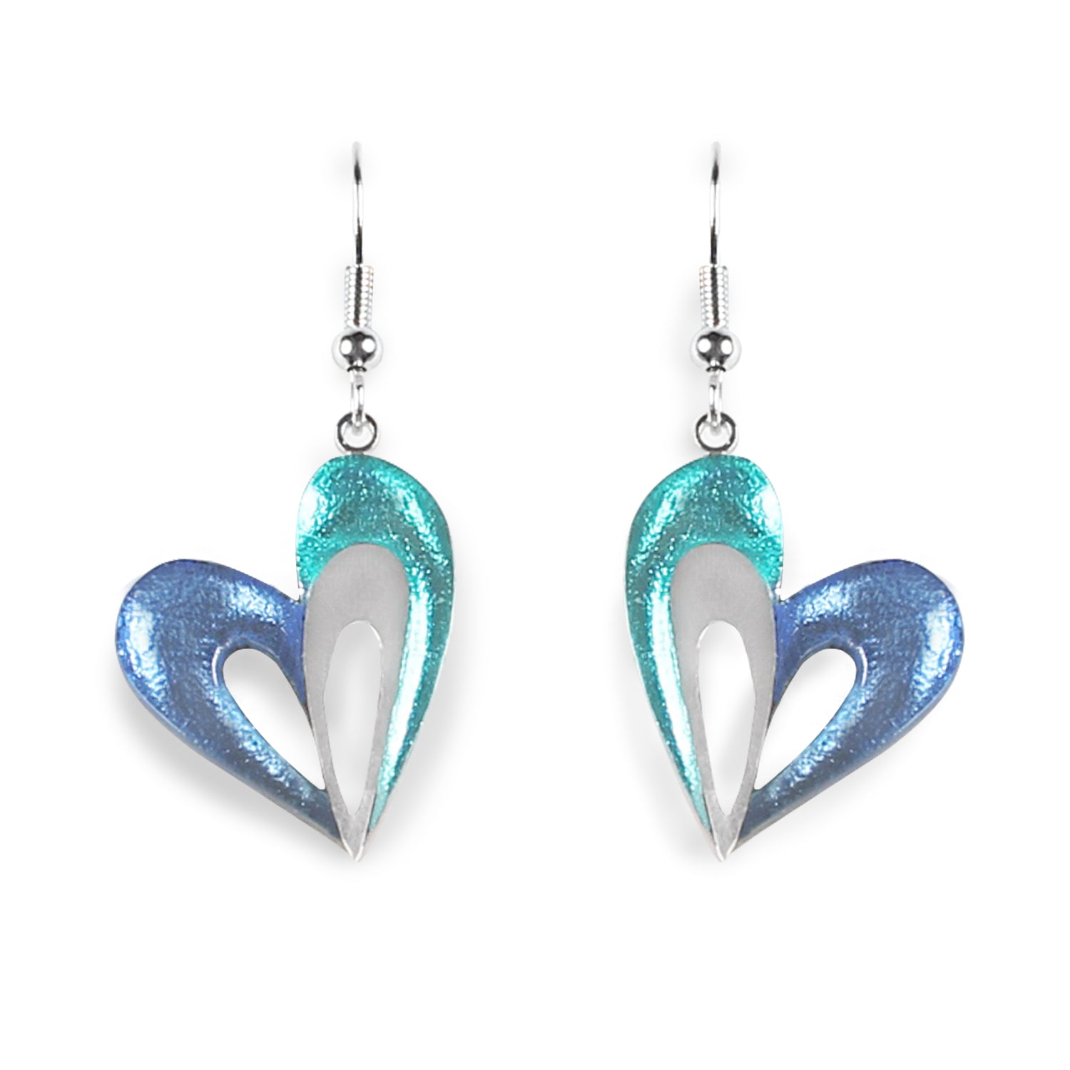 Riviera Heart Loop Fish Hook Earrings | The Jewellery Stop