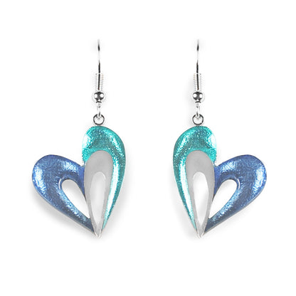 Riviera Heart Loop Fish Hook Earrings | The Jewellery Stop