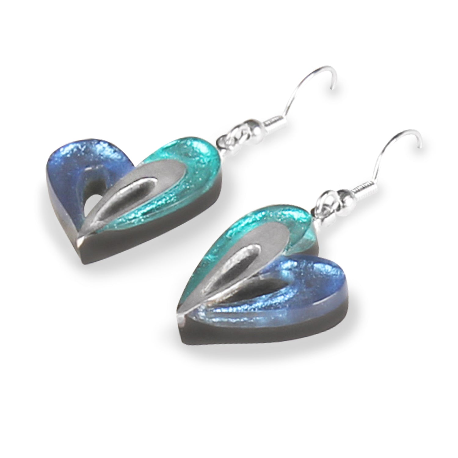 Riviera Heart Loop Fish Hook Earrings | The Jewellery Stop
