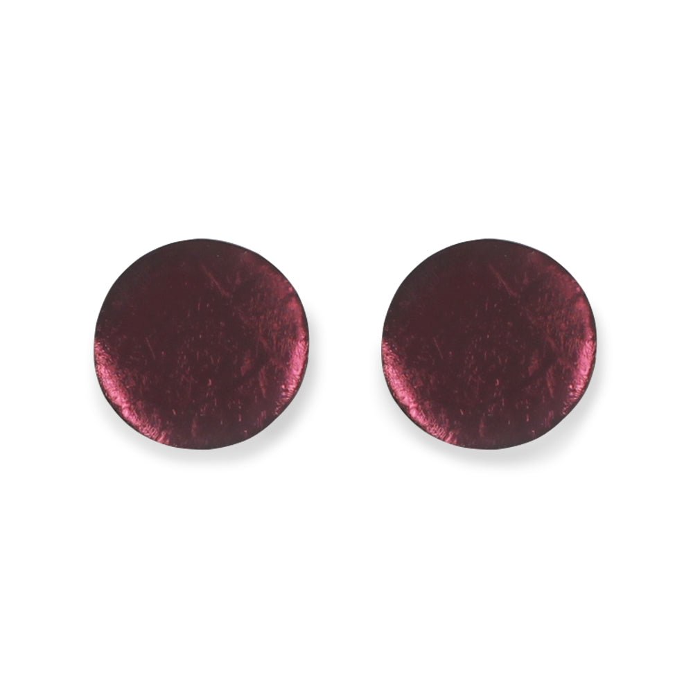 Plum Classic Circle Clip Earrings | The Jewellery Stop