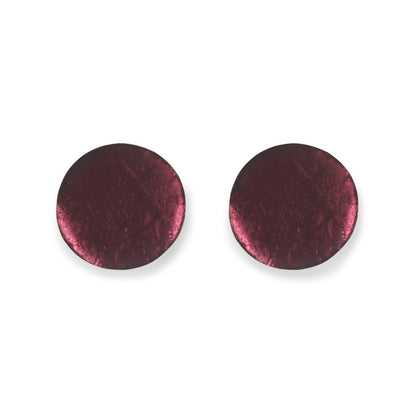 Plum Classic Circle Clip Earrings | The Jewellery Stop