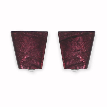 Plum Aztec Clip Earrings | The Jewellery Stop