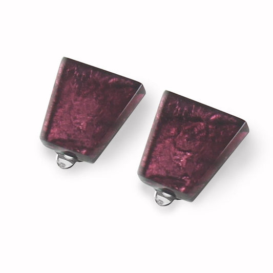 Plum Aztec Clip Earrings | The Jewellery Stop