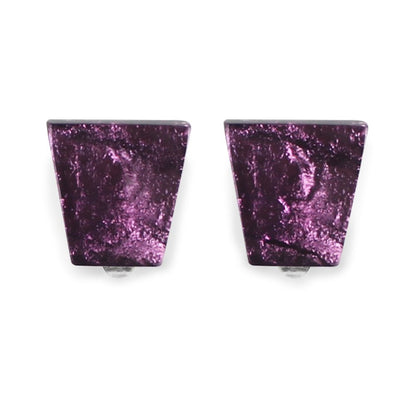 Purple Aztec Clip Earrings | The Jewellery Stop