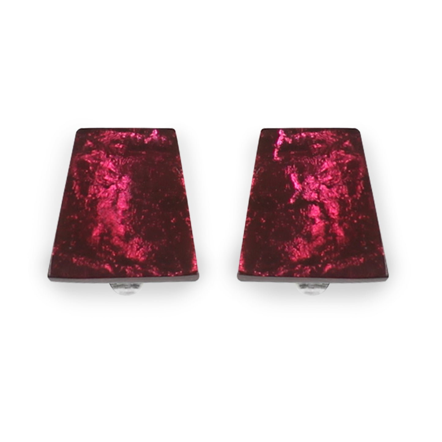 Raspberry Aztec Clip Earrings | The Jewellery Stop
