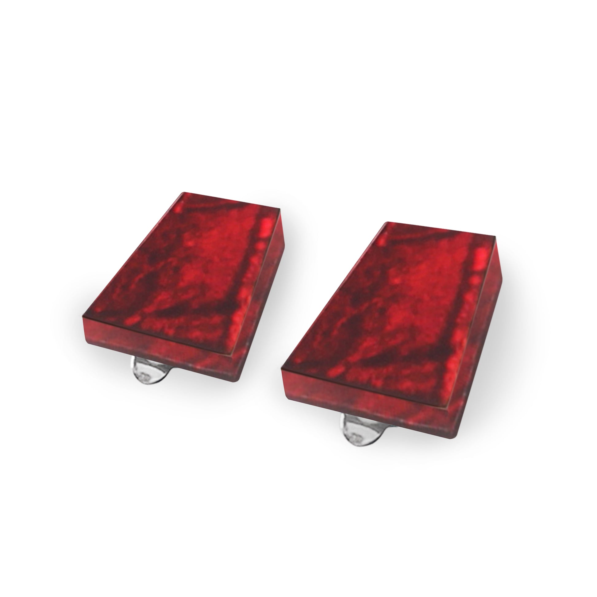 Scarlet Aztec Clip Earrings | The Jewellery Stop