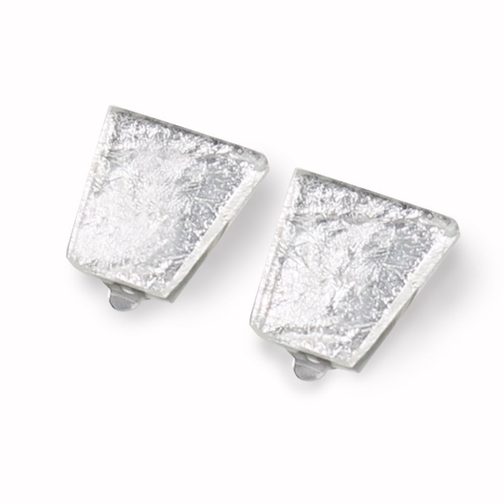 Silver Aztec Clip Earrings | The Jewellery Stop