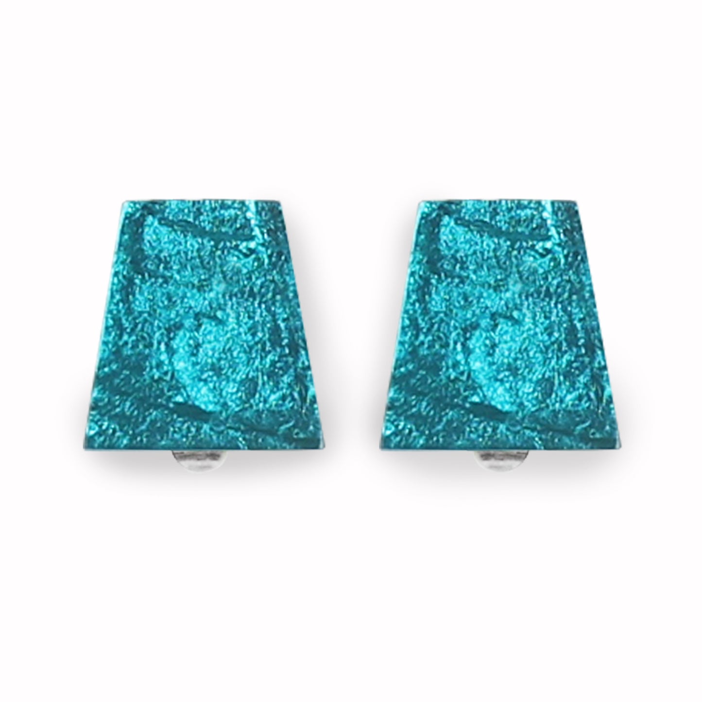 Teal Aztec Clip Earrings | The Jewellery Stop