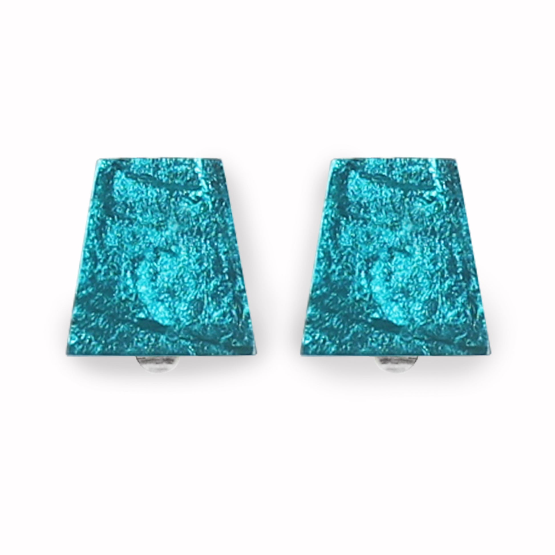 Teal Aztec Clip Earrings | The Jewellery Stop