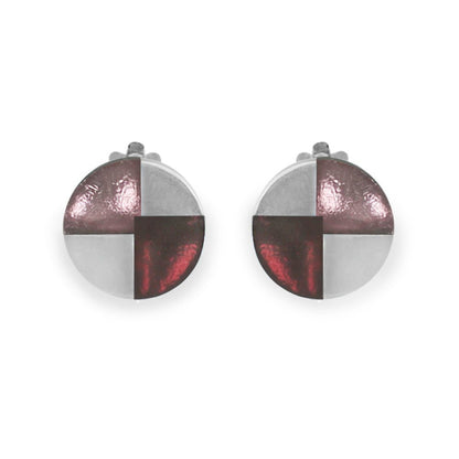 Plum Mosaic Clip Earrings | The Jewellery Stop