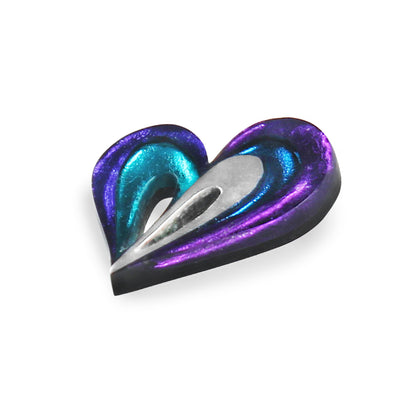 Peacock Heart Loop Brooch | The Jewellery Stop