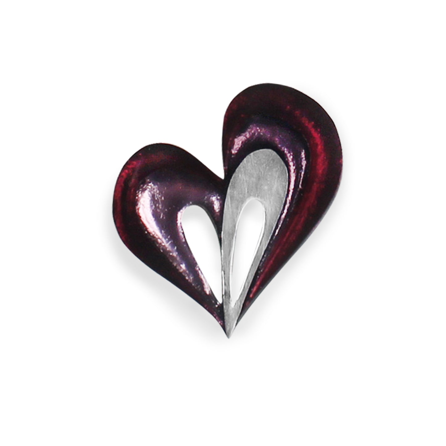 Plum Heart Loop Brooch | The Jewellery Stop