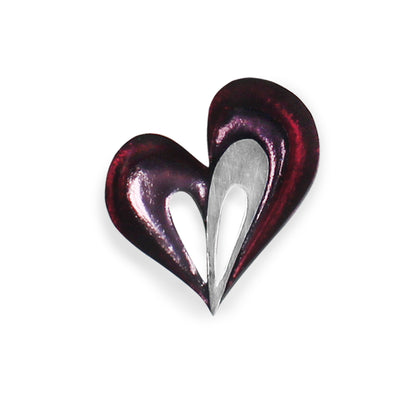 Plum Heart Loop Brooch | The Jewellery Stop