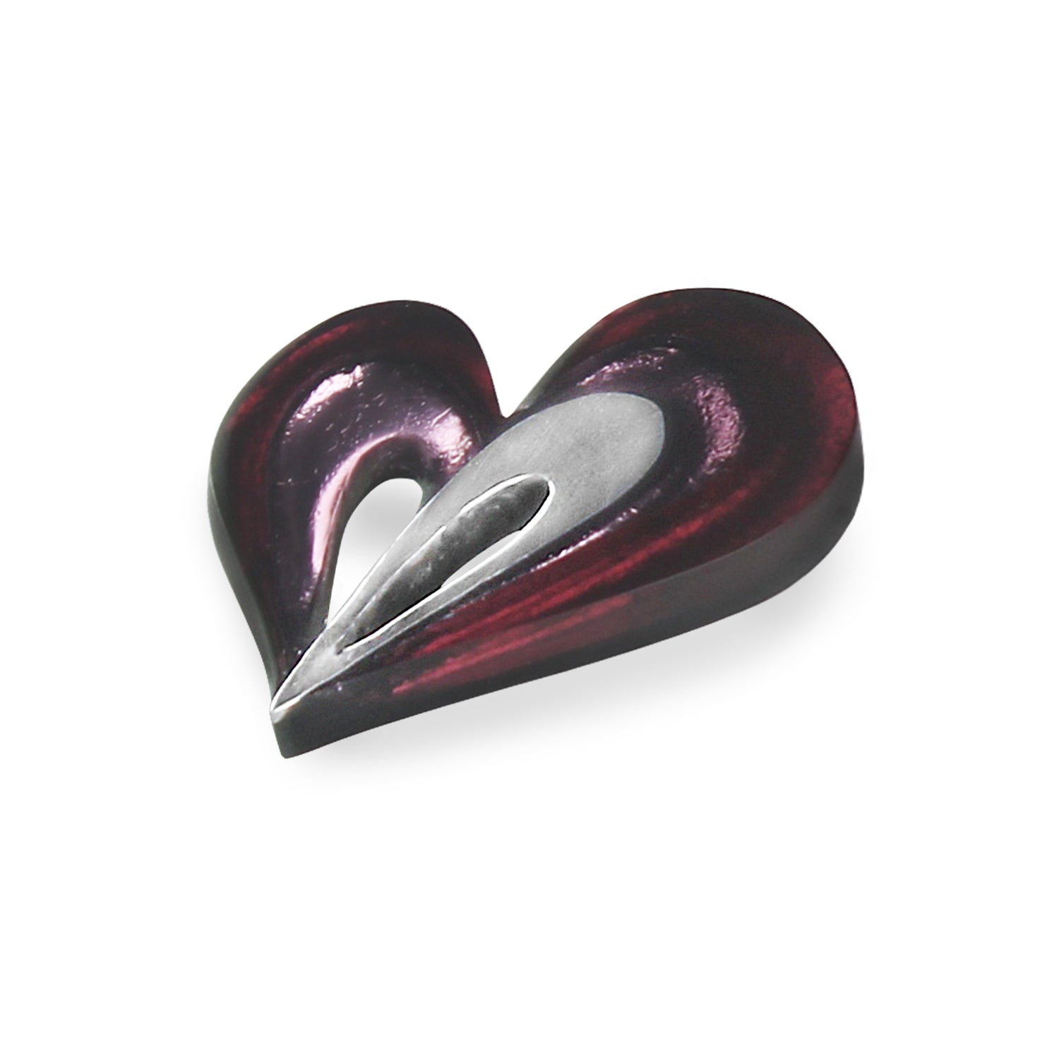 Plum Heart Loop Brooch | The Jewellery Stop