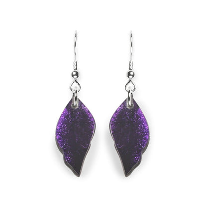 Peacock Skeletal Leaf Combi Fish Hook Earrings | The Jewellery Stop