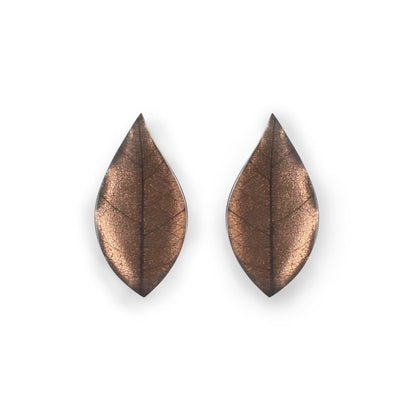 Mink Skeletal Leaf Combi Clip Earrings | The Jewellery Stop
