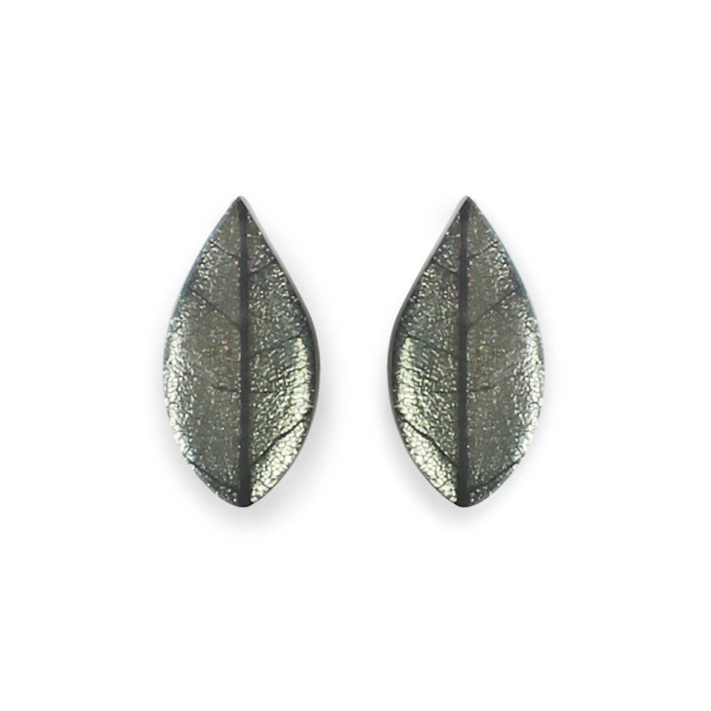 Pear Skeletal Leaf Combi Clip Earrings | The Jewellery Stop