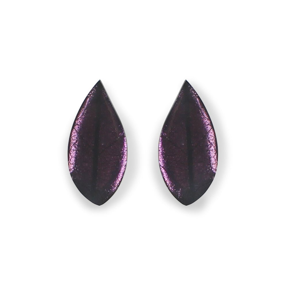 Rainbow Skeletal Leaf Combi Clip Earrings | The Jewellery Stop