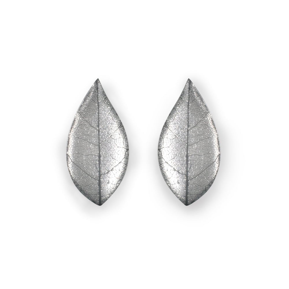 Silhouette Skeletal Leaf Combi Clip Earrings | The Jewellery Stop