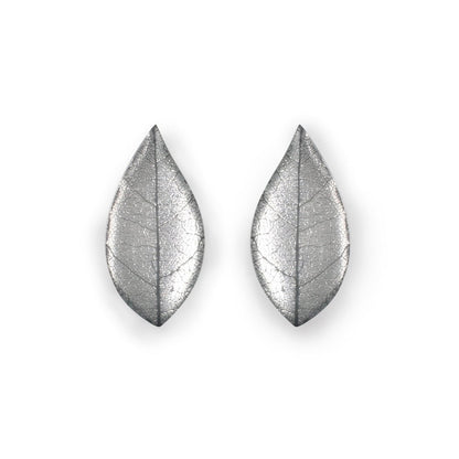 Silhouette Skeletal Leaf Combi Clip Earrings | The Jewellery Stop
