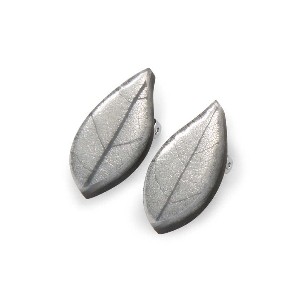 Silhouette Skeletal Leaf Combi Clip Earrings | The Jewellery Stop
